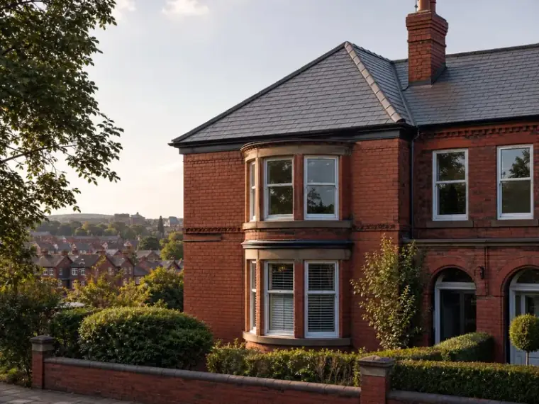 Completed re-roof on a Manchester semi-detached home